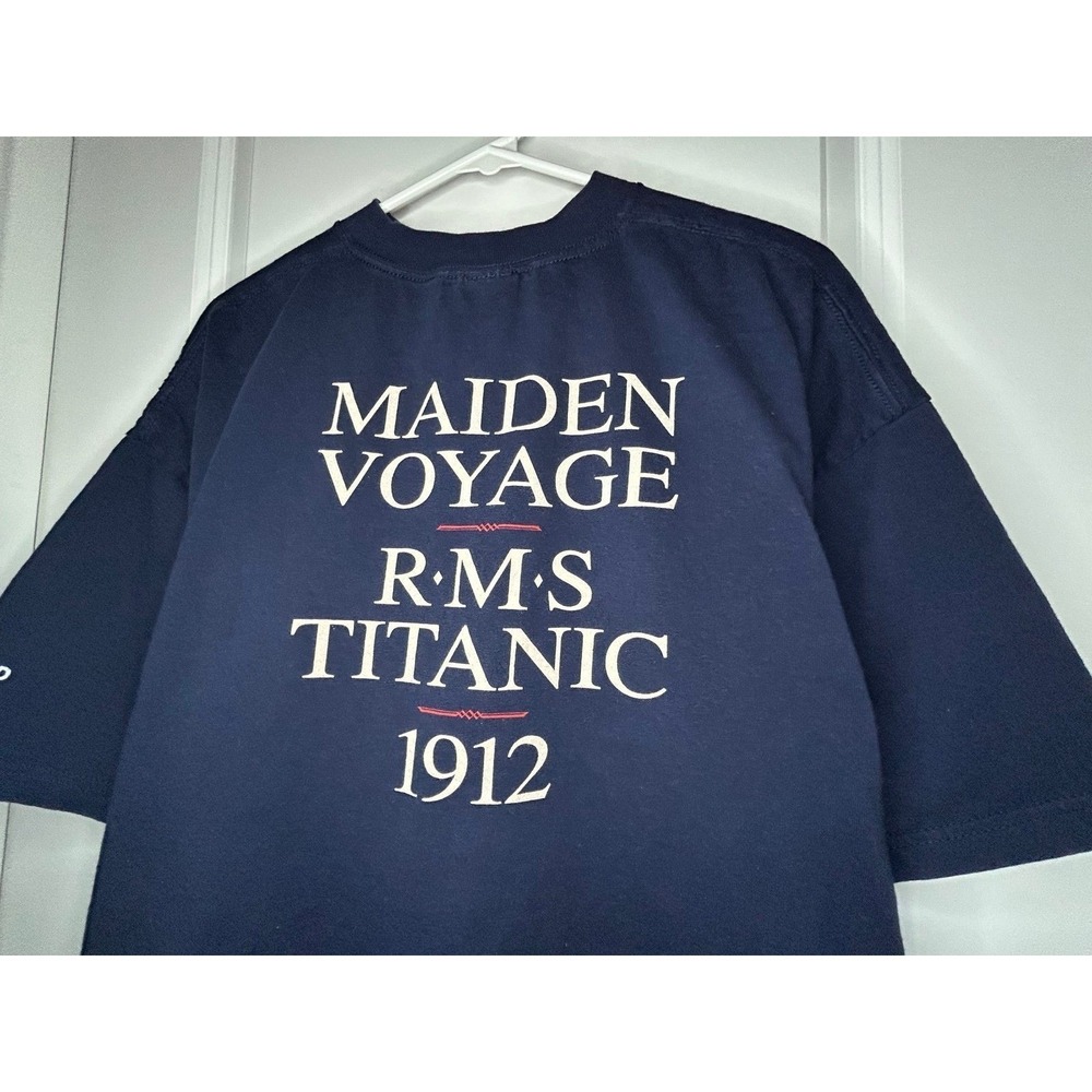 Vintage 1996 Titanic "First Class White Star Line" Double Sided T-Shirt‎ - Picture 2 of 7